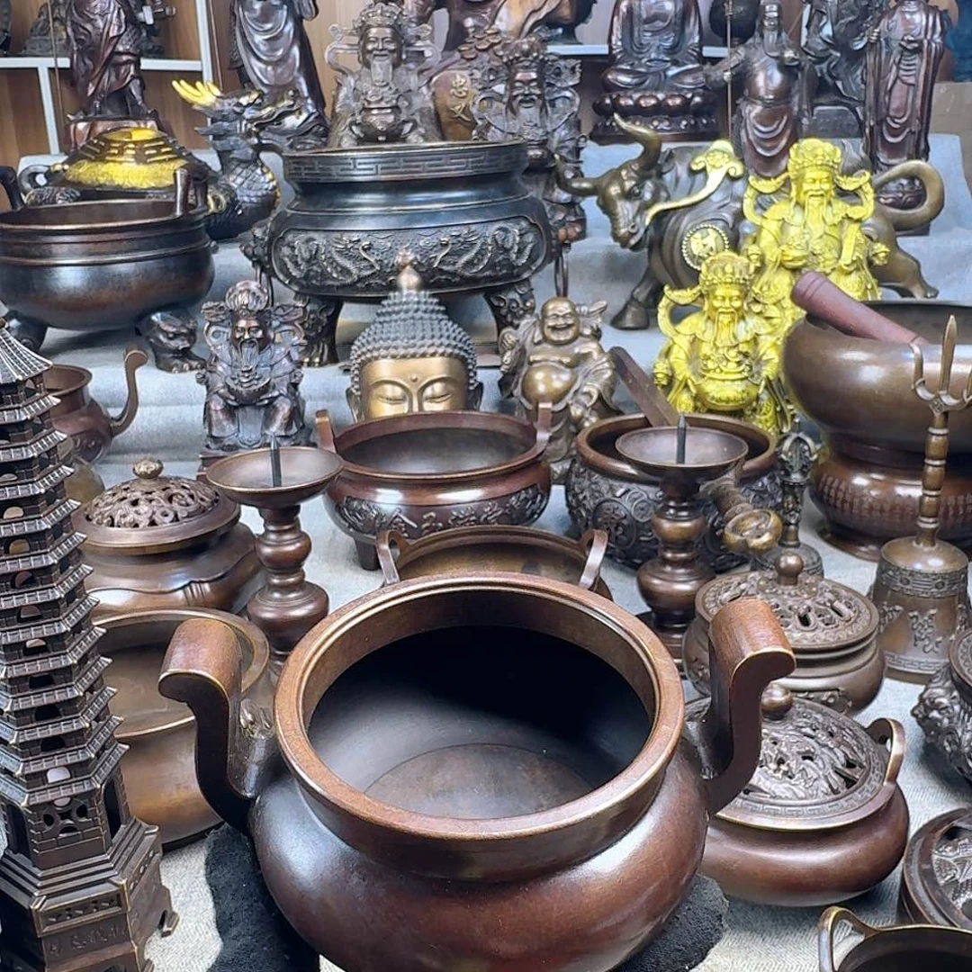 家用供香炉纯铜工艺品摆件