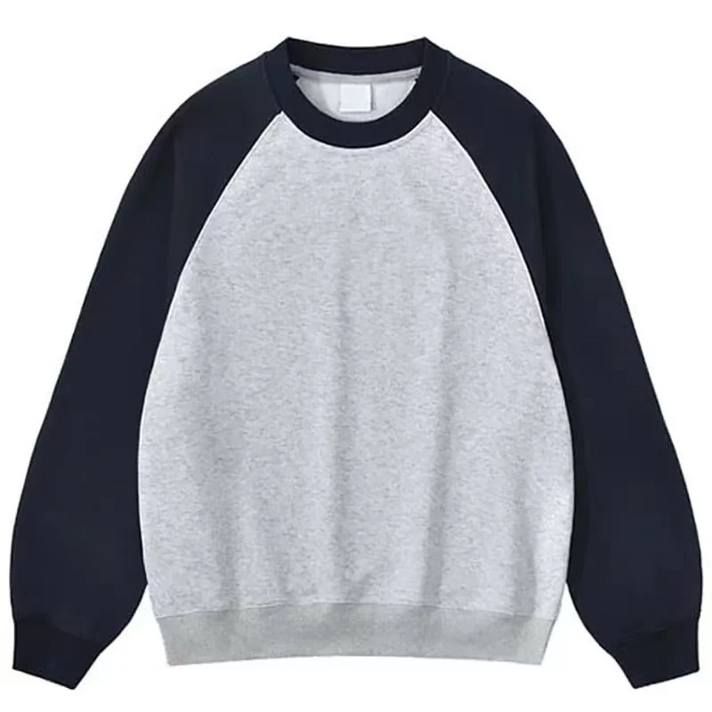 【现货】WY-0087纯色插肩袖中性时尚休闲卫衣韩版套头