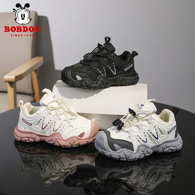 Bobdog/巴布豆2025春季新款儿童运动鞋轻便设计时尚潮流日常户外