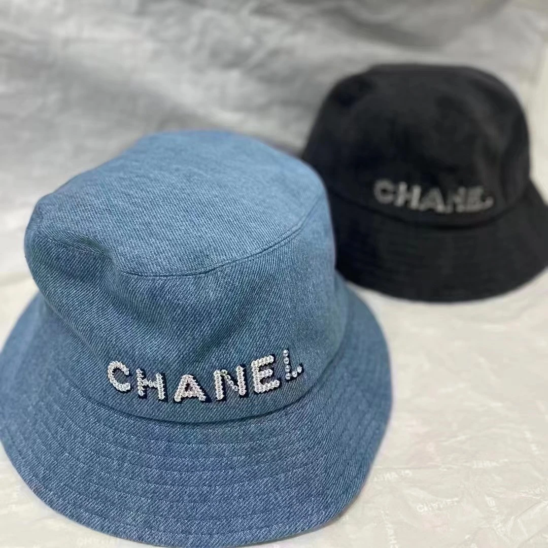 未使用 Chanel/香奈儿 爆款 蓝色牛仔亮片渔夫帽 L