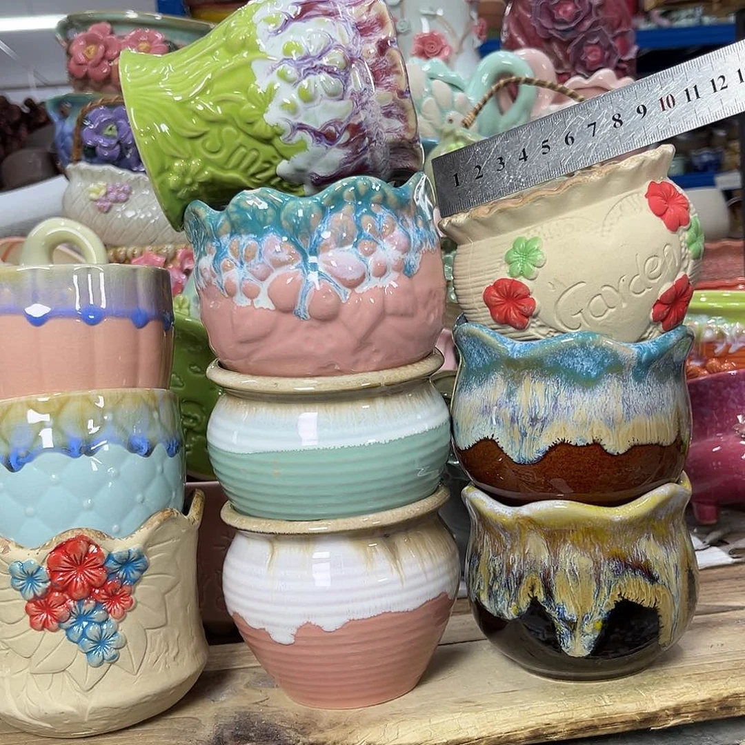 陶瓷陶瓷花盆特价上新口8-10厘米