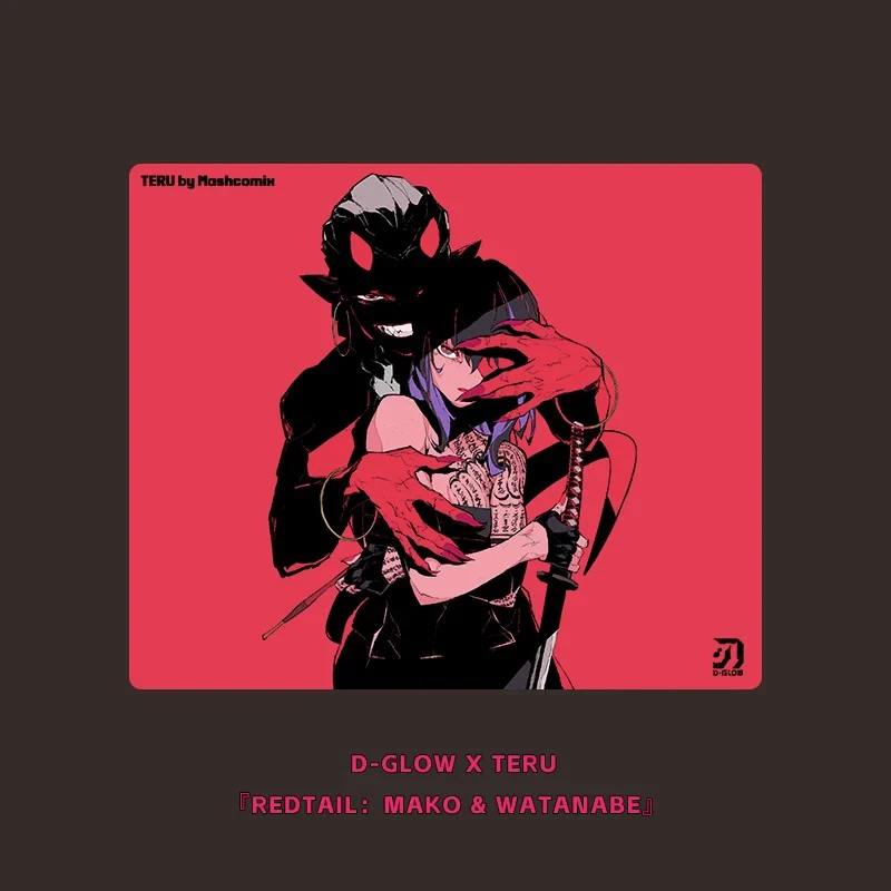电竞鼠标垫D-GLOW【刃】TERU联名款 井上底胶细面乱纹防汗 fps游戏