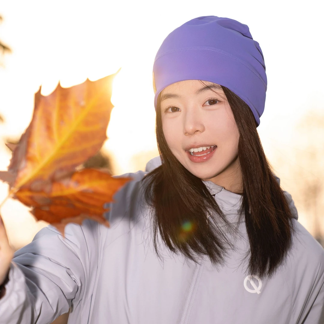 轻功秋冬跑步高弹针织帽男女同款保暖冬季马拉松专业跑步帽子秋冬