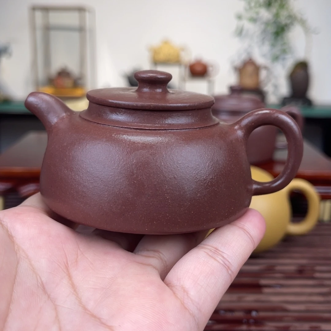茶壶紫砂110毫升半手工紫泥无相