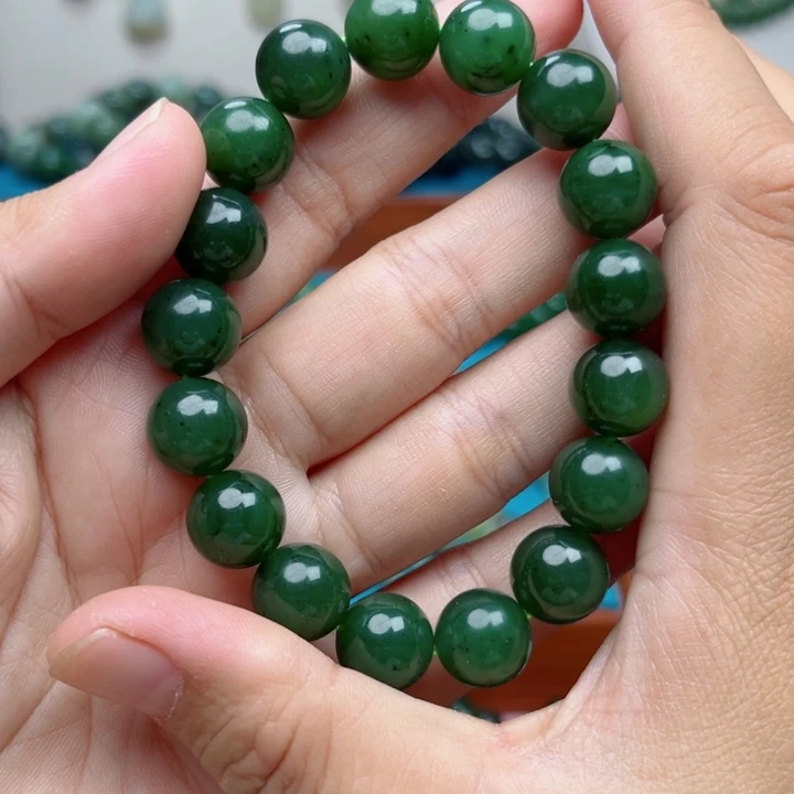 和田玉未镶嵌手链卡12碧玉