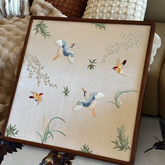 新中式客厅装饰画抽象艺术喜上枝头宋氏美学小众高级书房茶室挂画