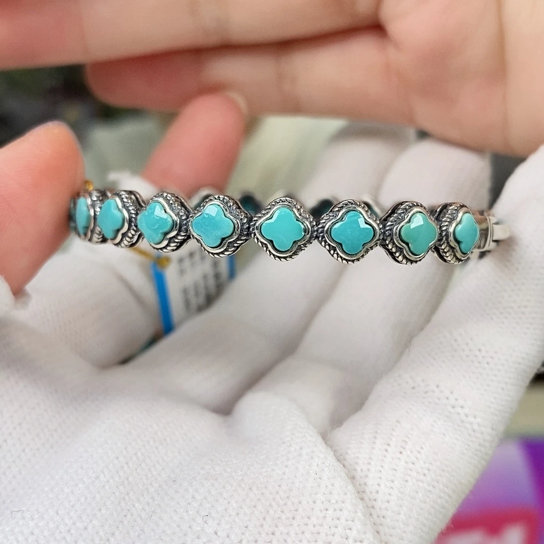 绿松石银S925镶嵌珠宝奇石