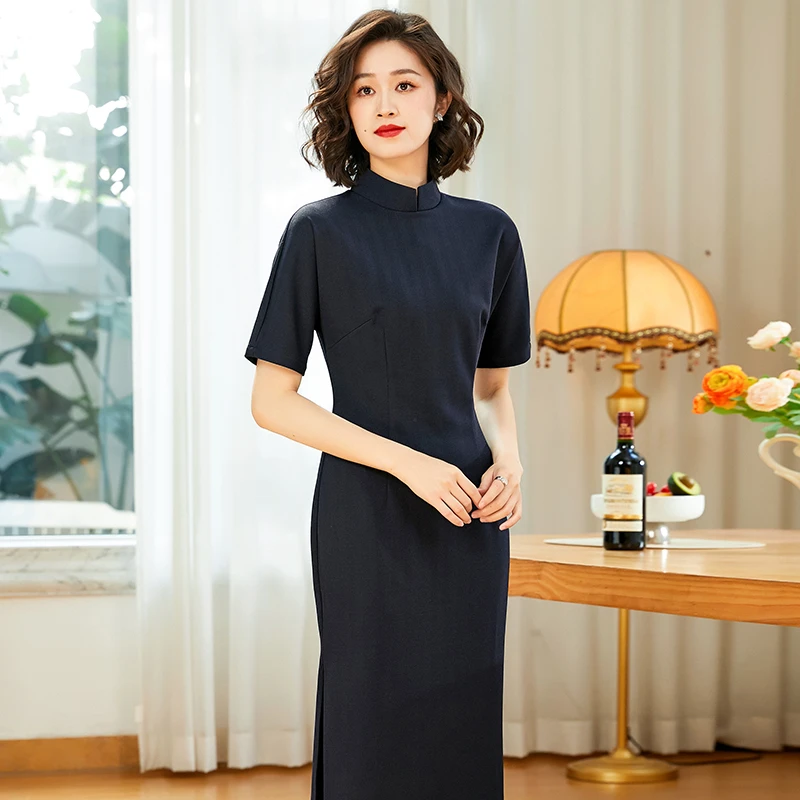 素雅旗袍夏季2025年新款复古中国风日常改良长款250011