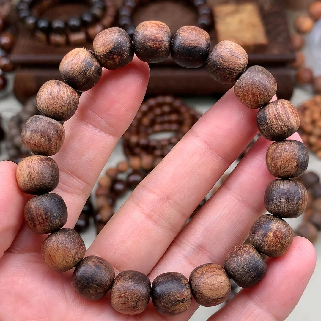 【闪购商品】贡木其他印贡黑油虎珀10*11小单