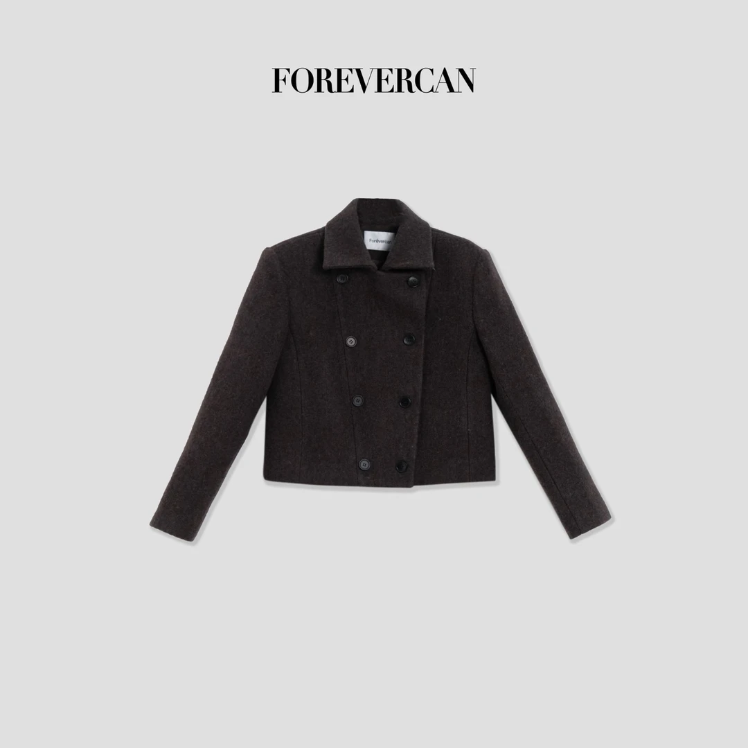 FOREVERCAN“伦敦绅士”客定100美利诺羊毛呢复古短款西装SC22549