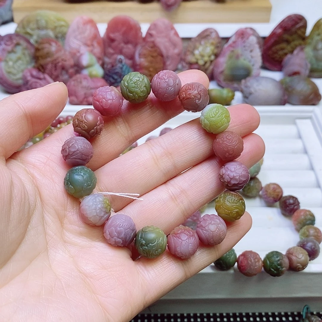 玛瑙/玉髓盐源玛瑙手链未镶嵌云**轻