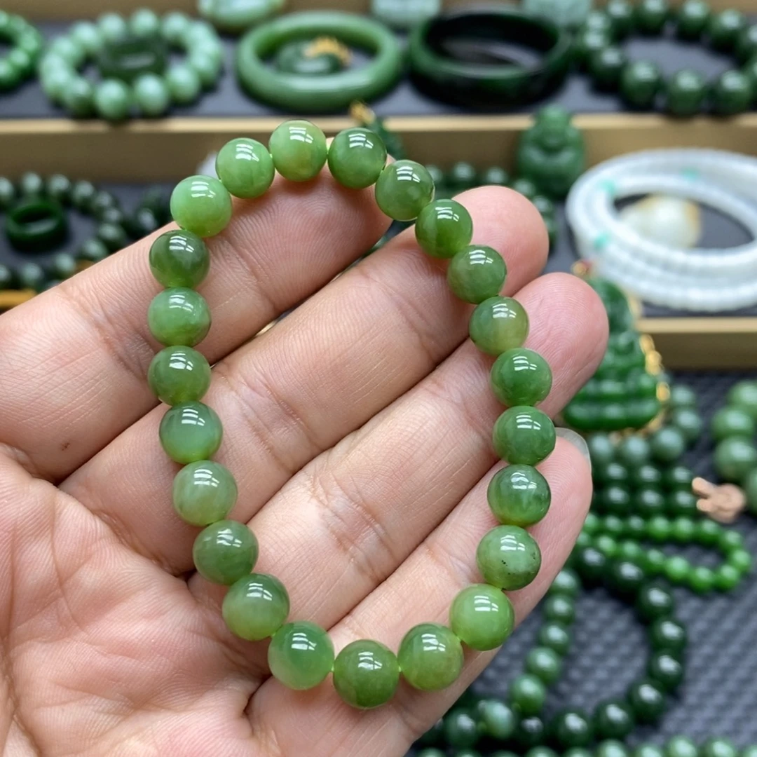 和田玉（碧玉）未镶嵌手链