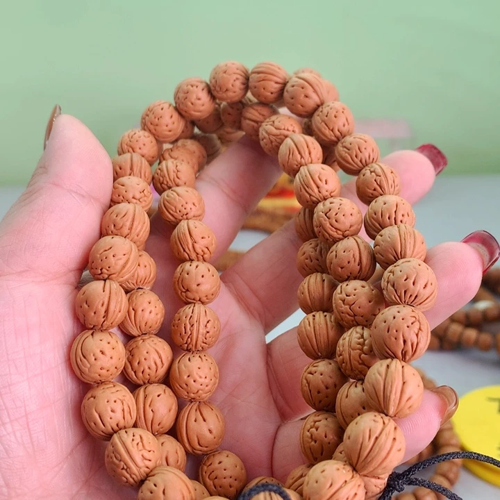 木质类桃核手持精工原皮