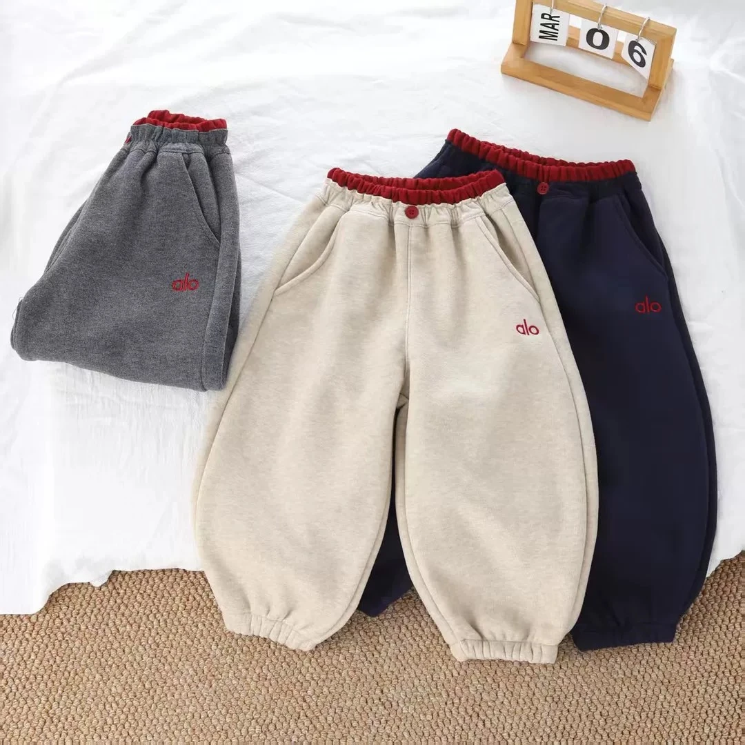 儿童加绒裤子冬款2025新款运动卫裤