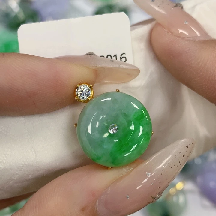 翡翠银S925镶嵌颈饰