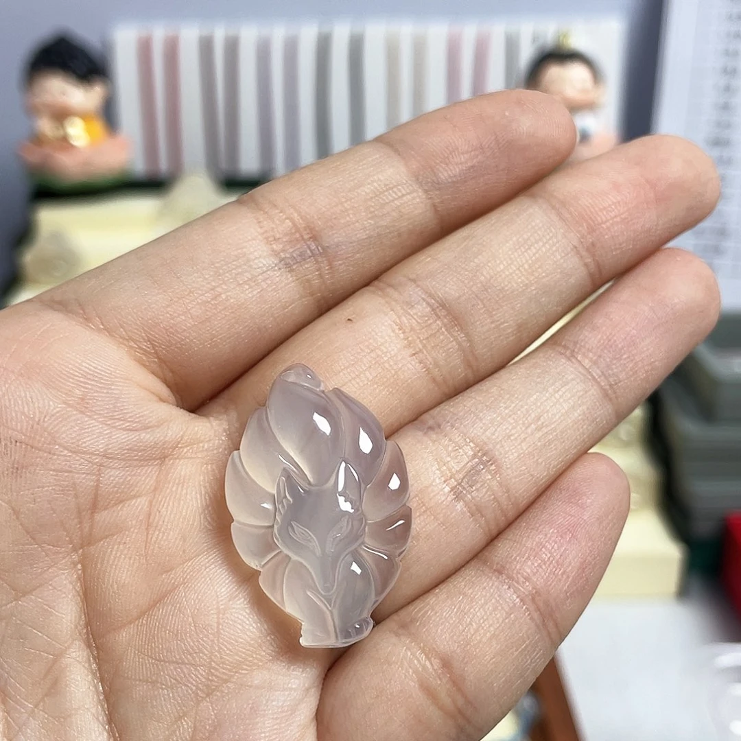 玛瑙/玉髓未镶嵌吊坠(赠链)