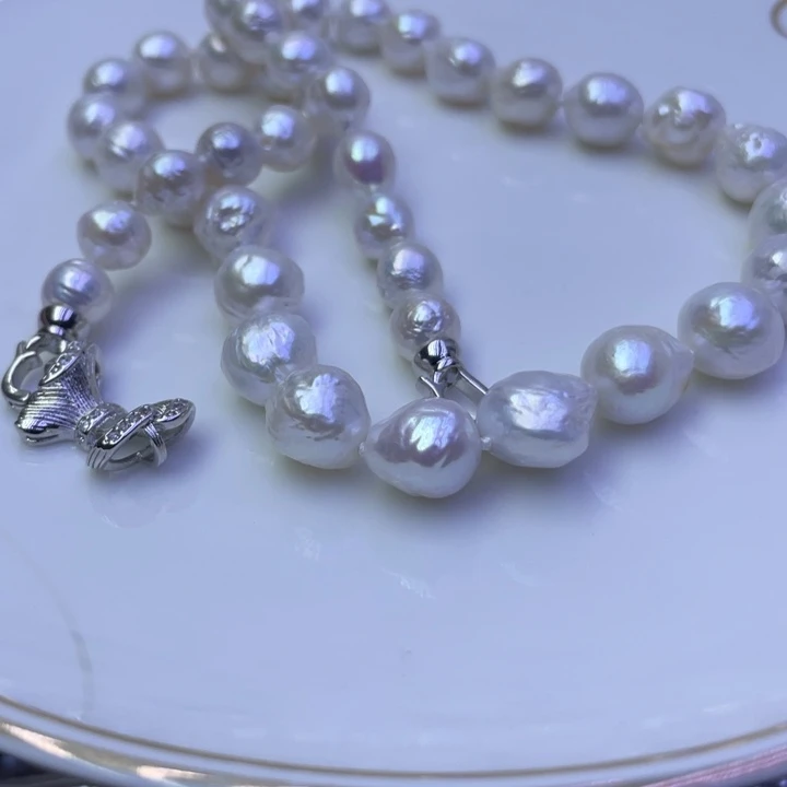 淡水珍珠项链合金嘉*