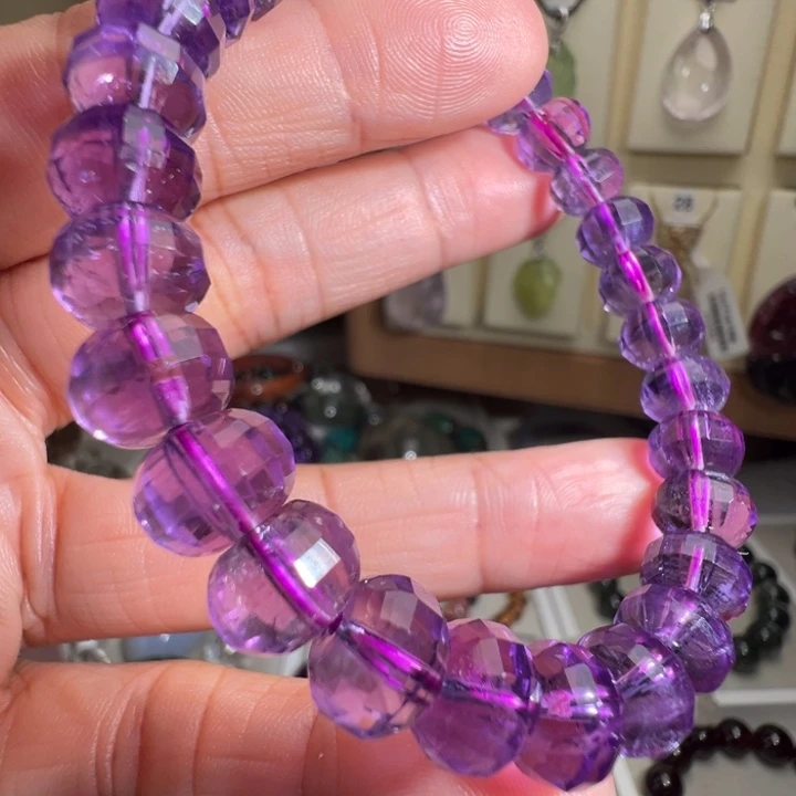 手链未镶嵌水晶天然紫水晶