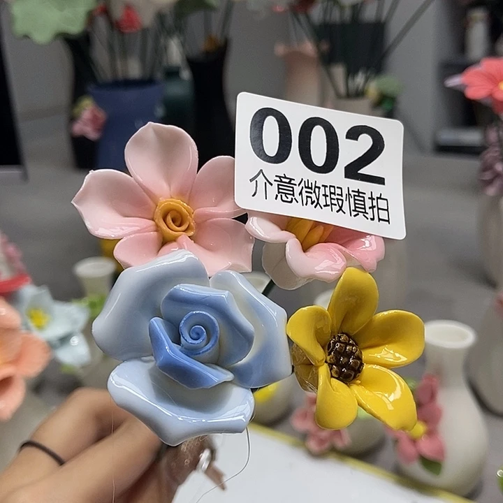 陶瓷纯手工捏花设计