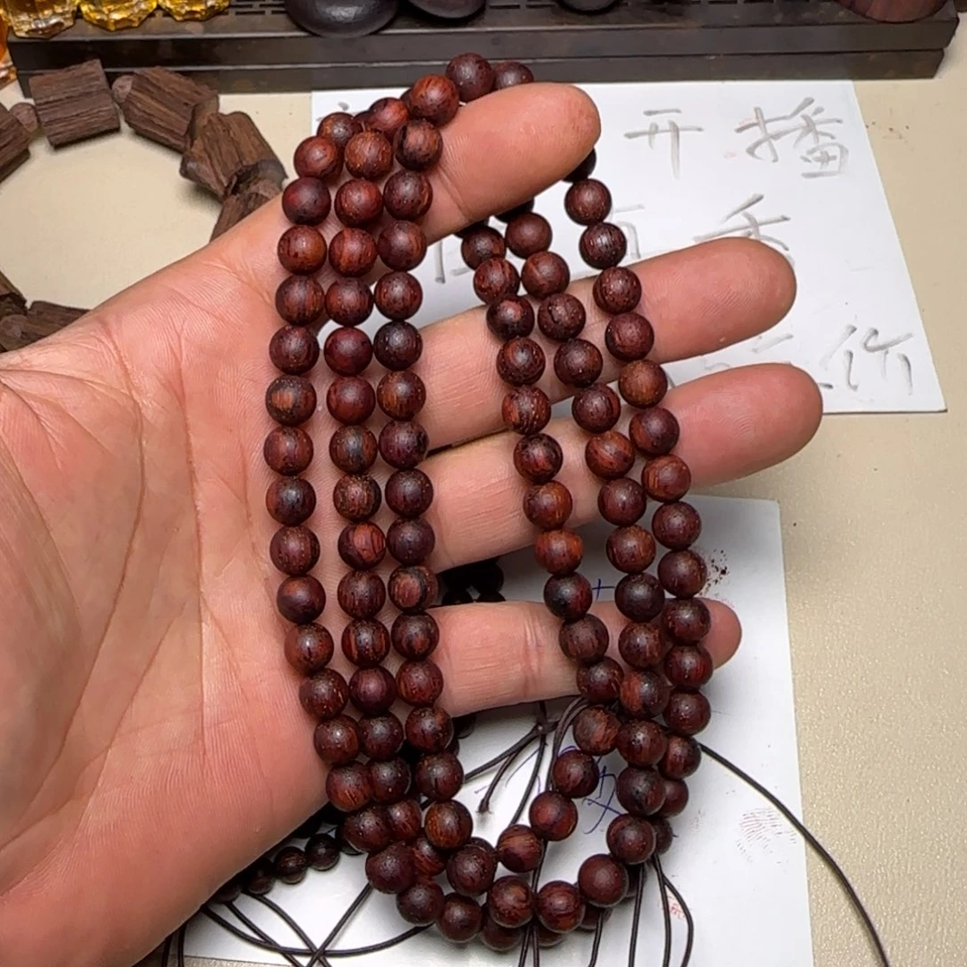 其他降真香降真香红油0.8*108圆珠手串