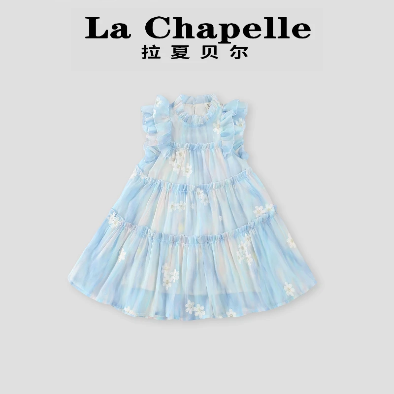 La Chapelle【拉夏贝尔】夏季新款花朵碎花汉服儿童连衣裙LD431