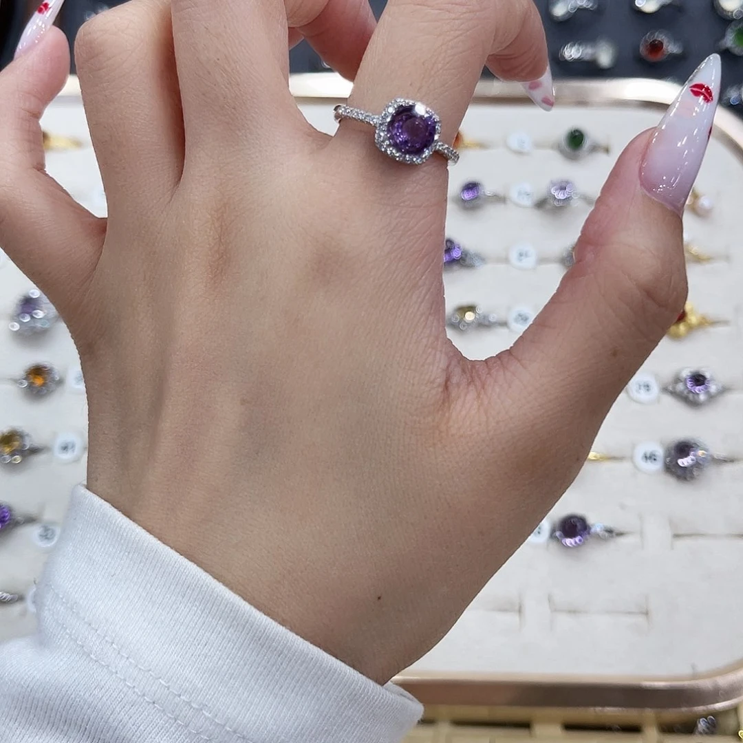 岫玉银S925镶嵌戒指?***?