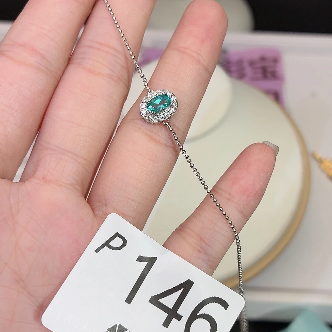 银S925镶嵌磷灰石珠宝首饰