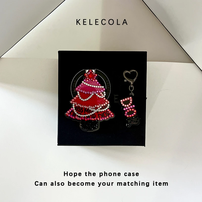 【直立支架-黑玫MD圣诞树】手工点钻-通用磁吸支架-煲剧通用