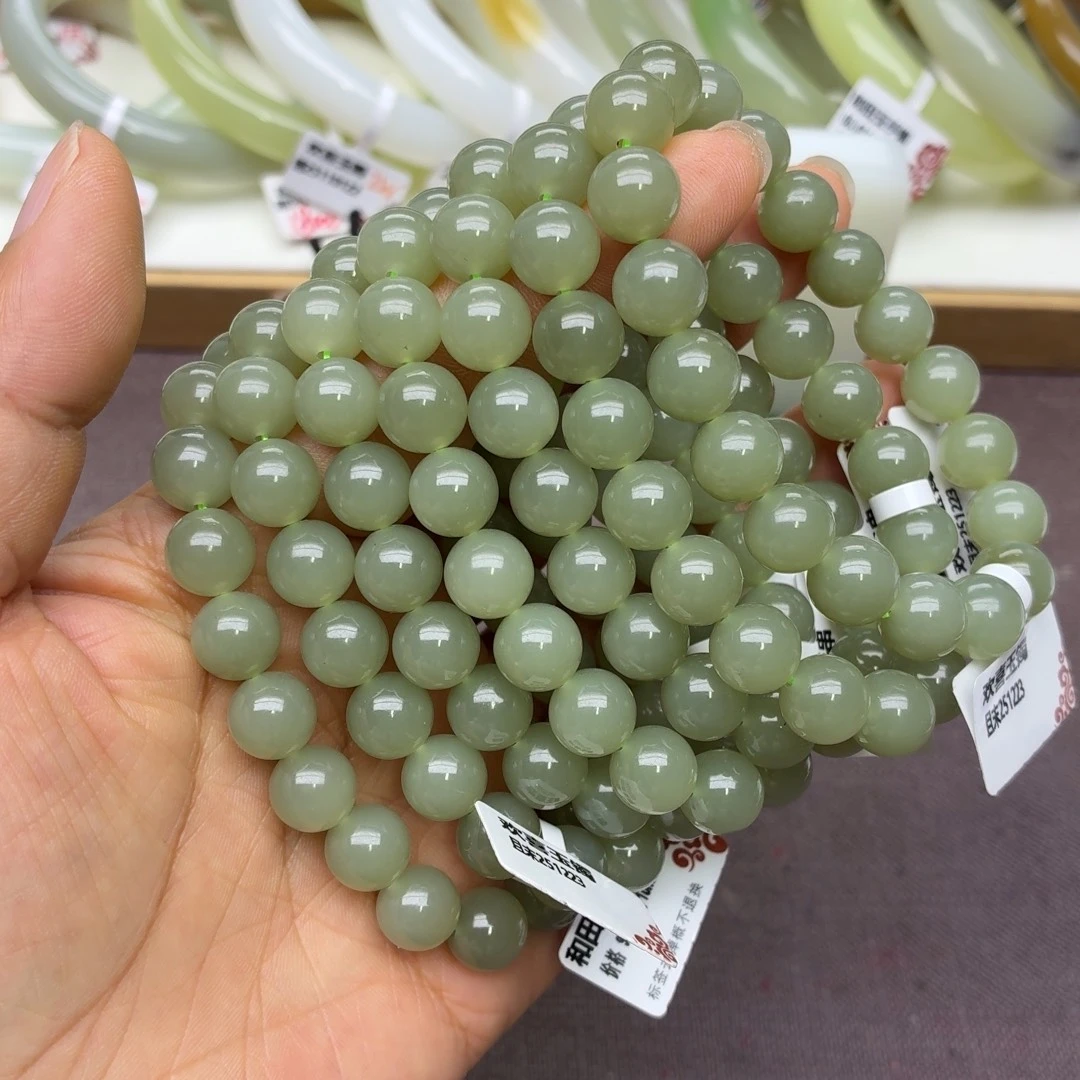 和田玉未镶嵌手链