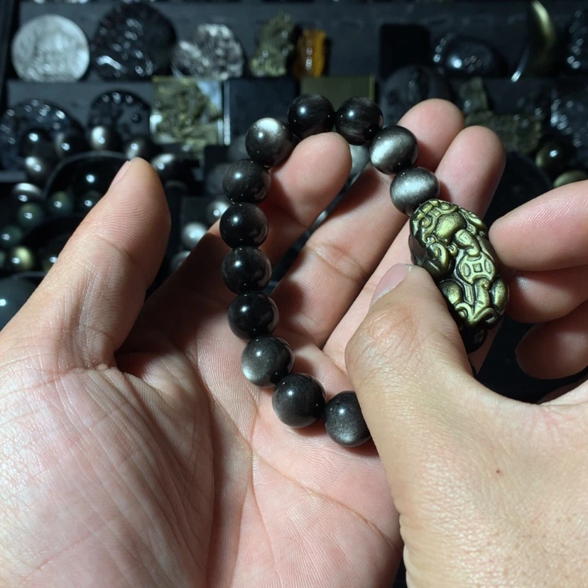 【闪购商品】黑曜岩珠宝奇石未镶嵌劲**舞
