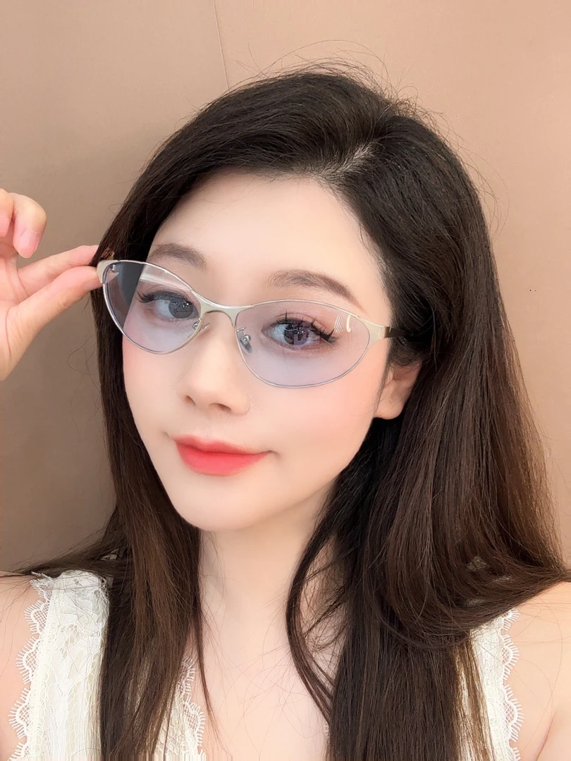 2025新款复古金属老钱风猫眼墨镜女潮显脸小网红高级太阳眼镜