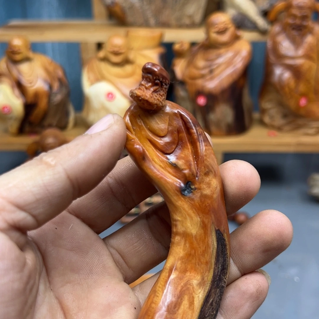 山***滩木崖柏木摆件手把件