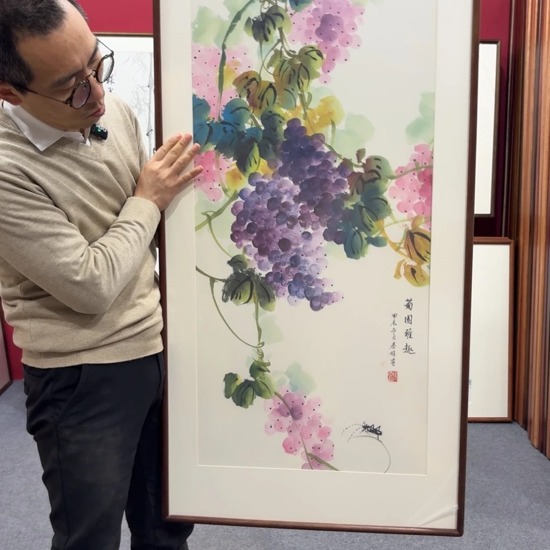 国画带框绘画120/60尺寸