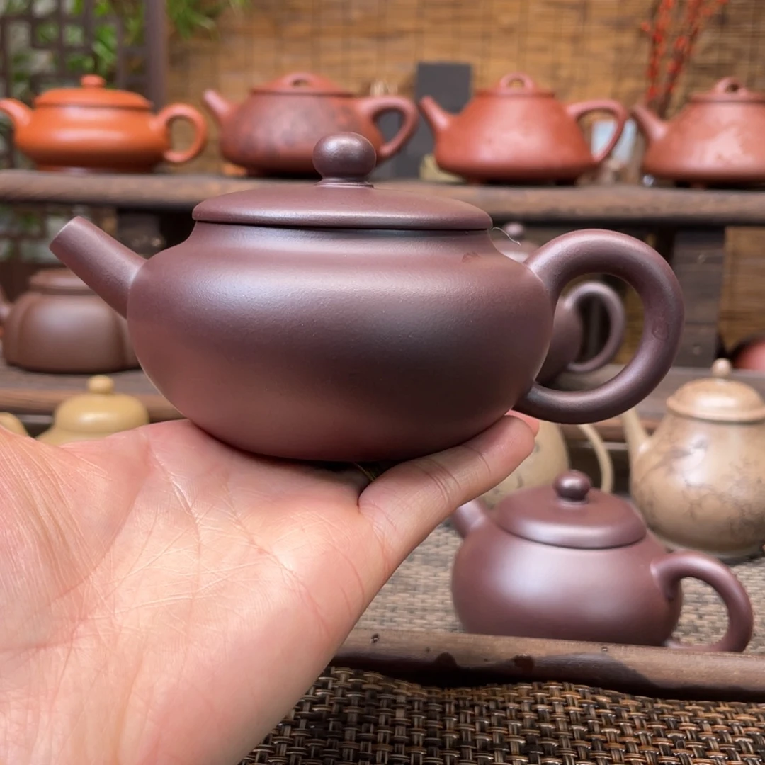 紫砂茶壶雨*宜兴原矿紫砂手工制全200