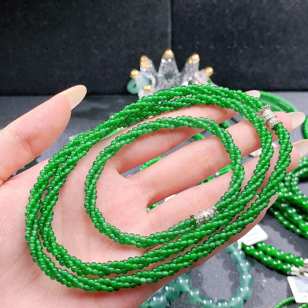 翡翠未镶嵌手链项链