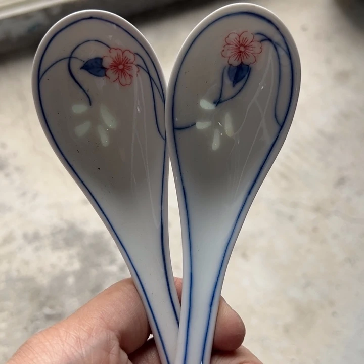 手绘玲珑两个针勺