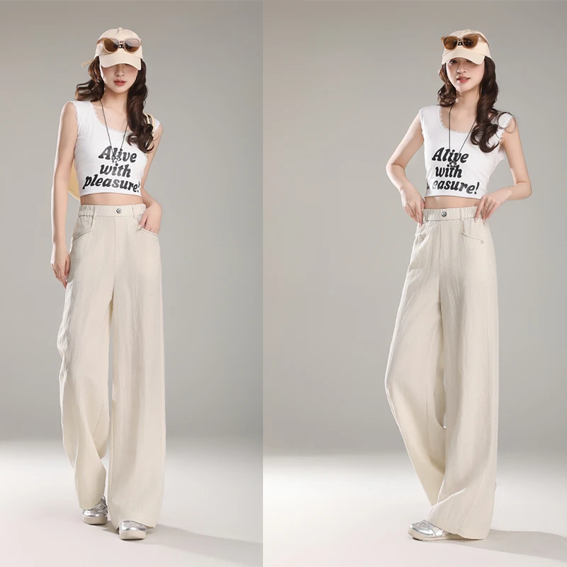 “轻舞漫步”---莱赛尔天丝+亚麻！复古风窄版阔腿裤！