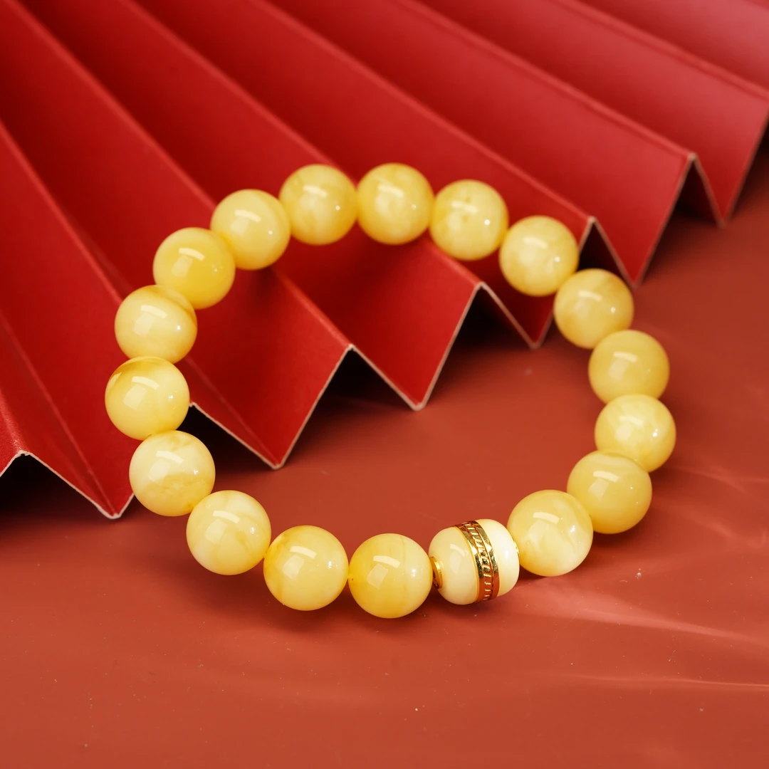 【小北好物】蜜蜡DIY单圈手串约10mm+【多样性发一件】QH246X43