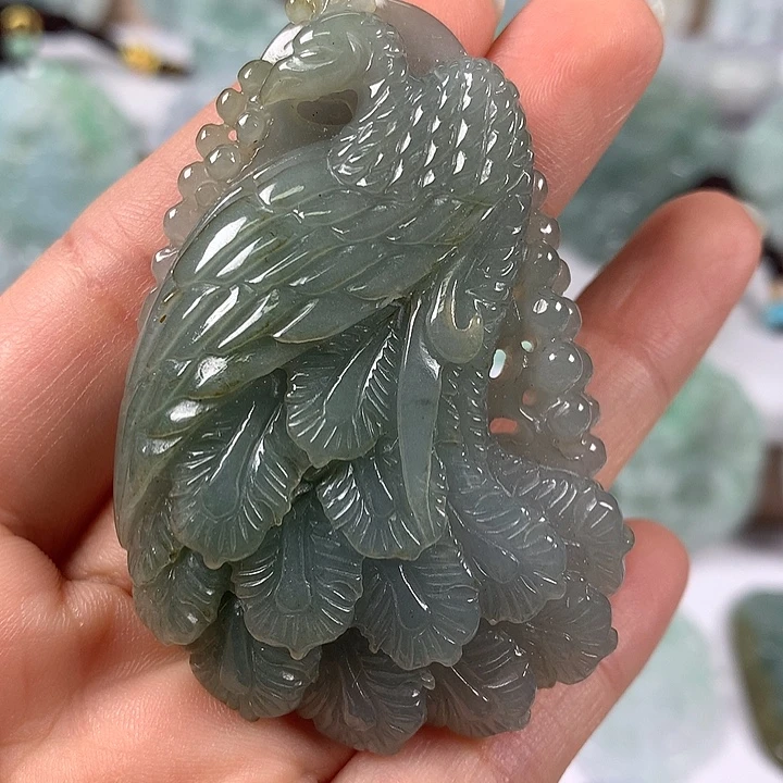 颈饰未镶嵌翡翠凤凰福利两面工艺福利