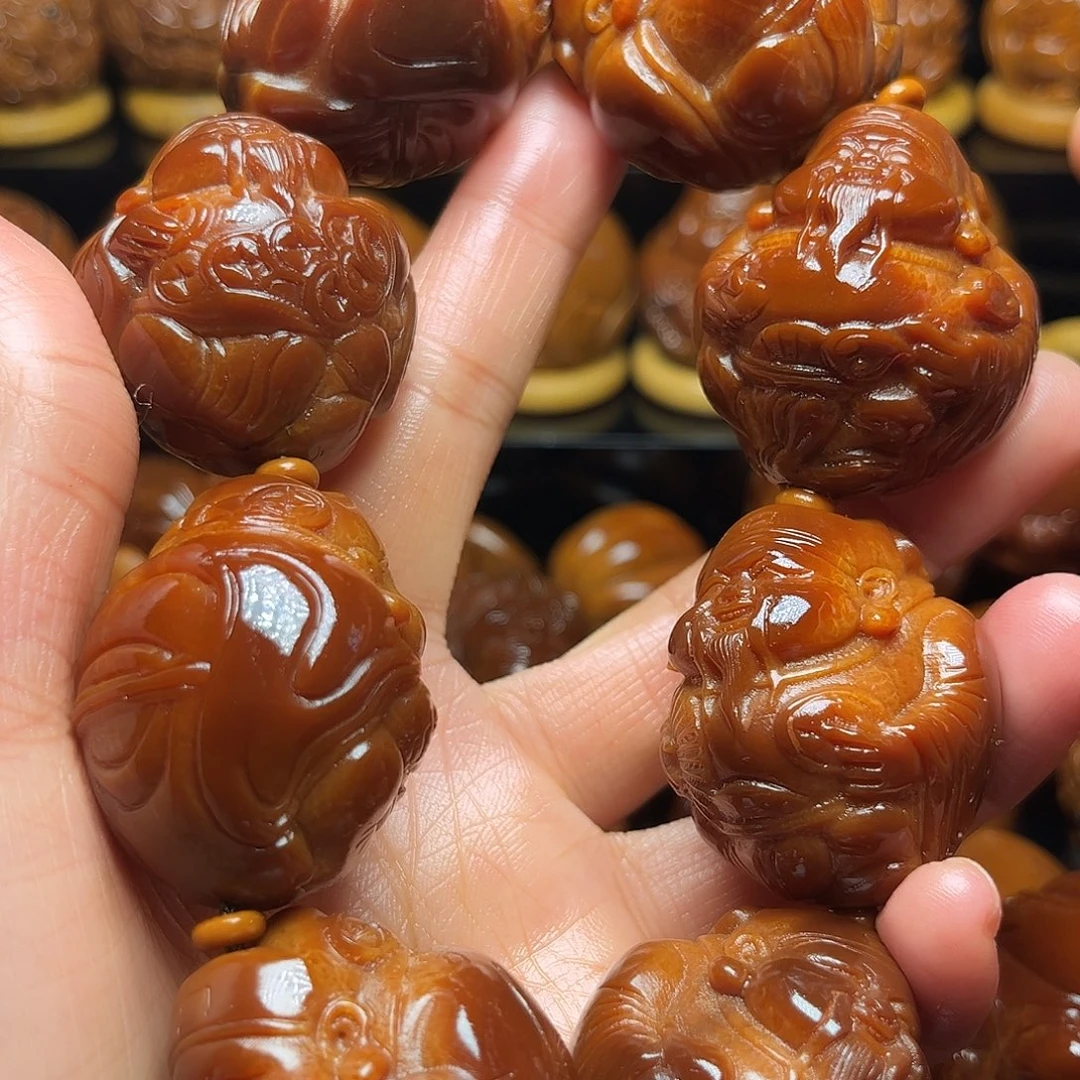 优***去橄榄核手串/手链玉华财神