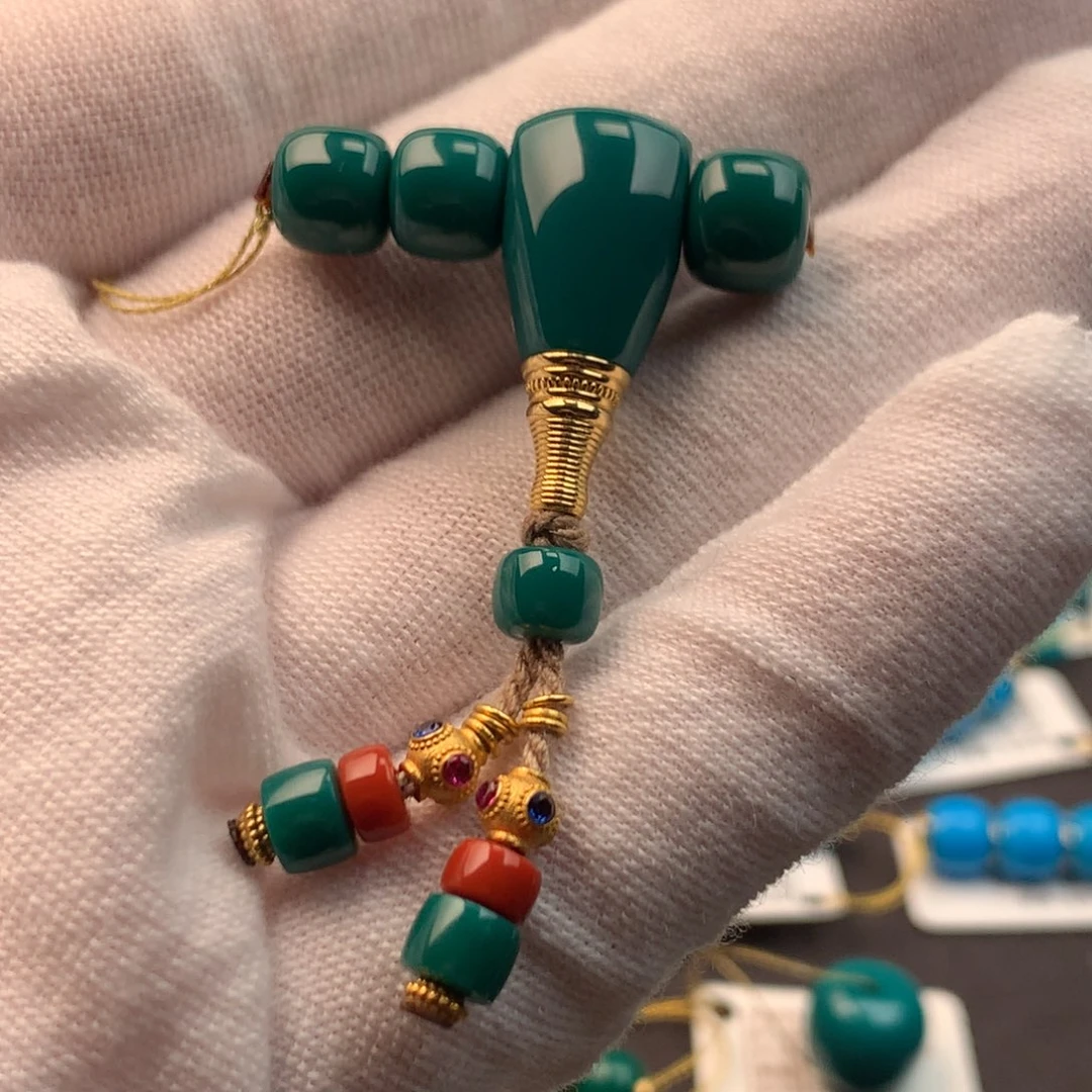 绿松石18K金镶嵌发饰