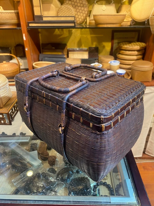 佰艺轩竹编茶箱便携茶具茶器篮手工精编茶道收纳箱竹编包