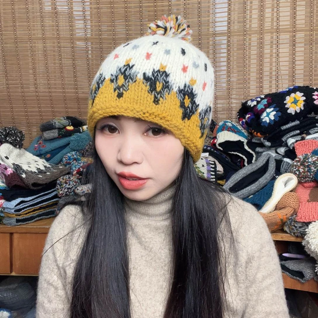 羊毛手工羊毛帽子171