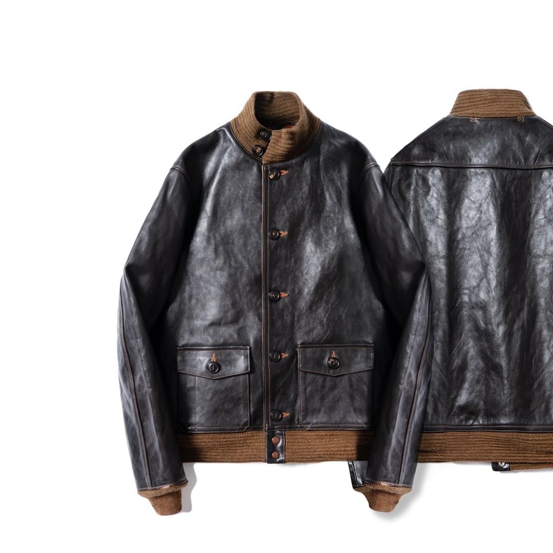 玩儿A1飞行夹克！还原经典1927雏形版古着马皮皮衣Flight Jacket