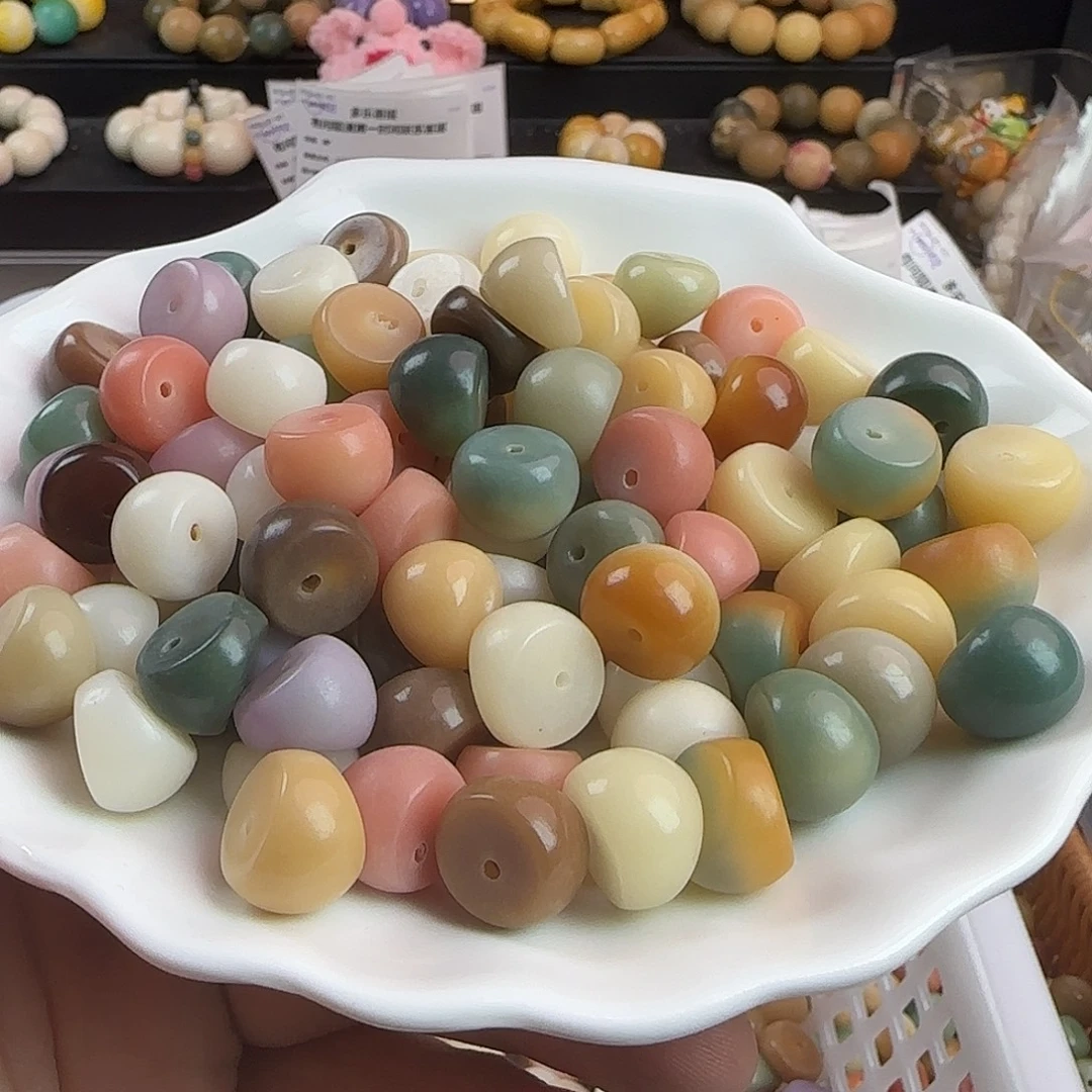 手串菩提根/象牙果微瑕卡14/15玛卡龙蒜瓣50颗