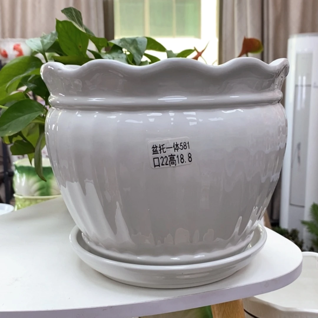 夏西陶瓷花盆@@5581