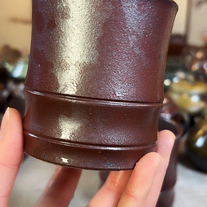 壶广****龙柴烧紫砂竹节壶