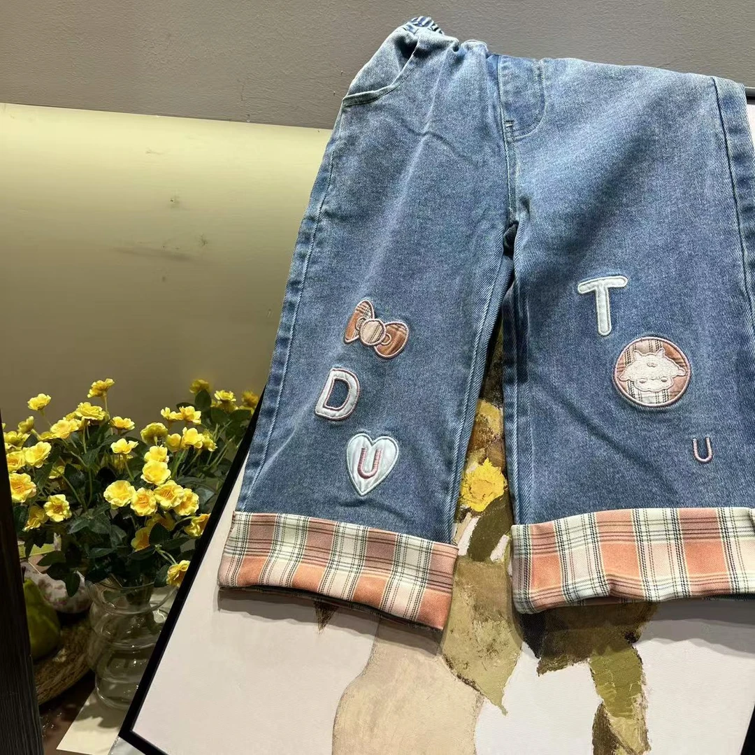 BZNL·25春~格子边牛仔裤8138（汉服）