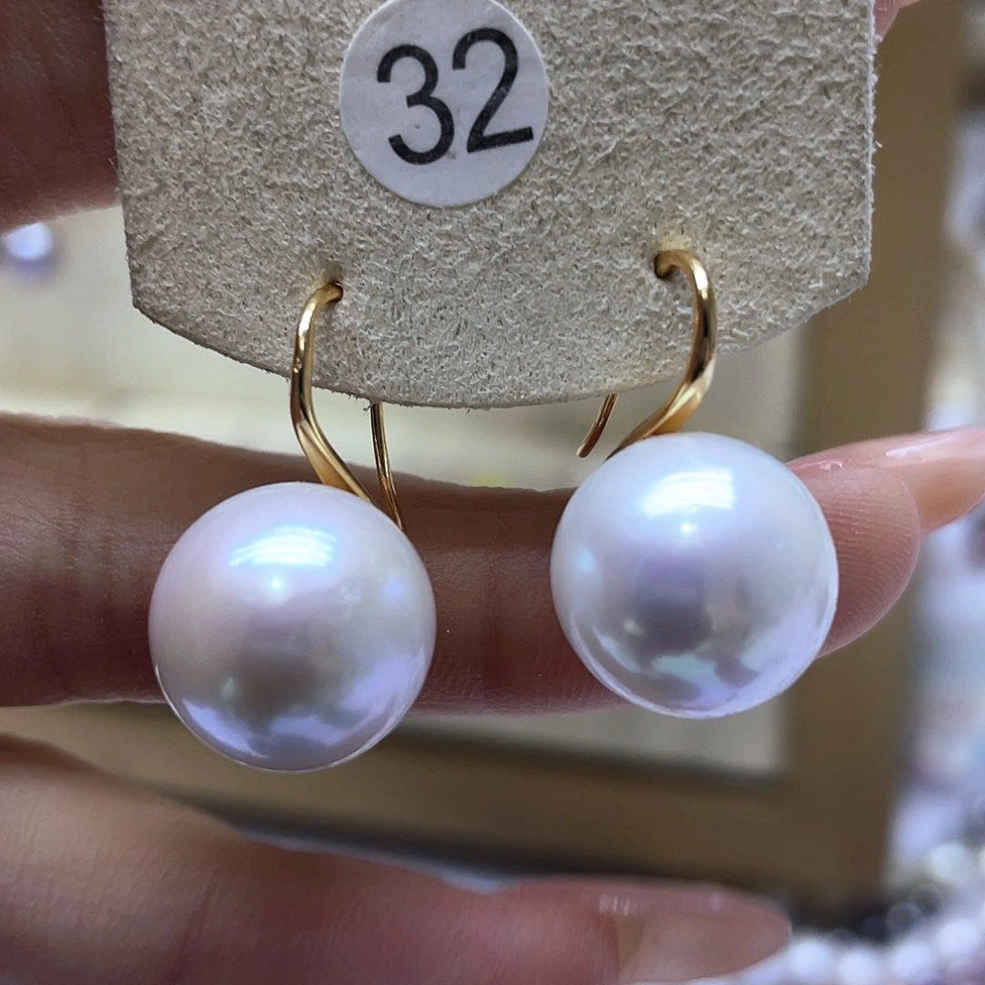 淡水珍珠耳饰银S925镶嵌