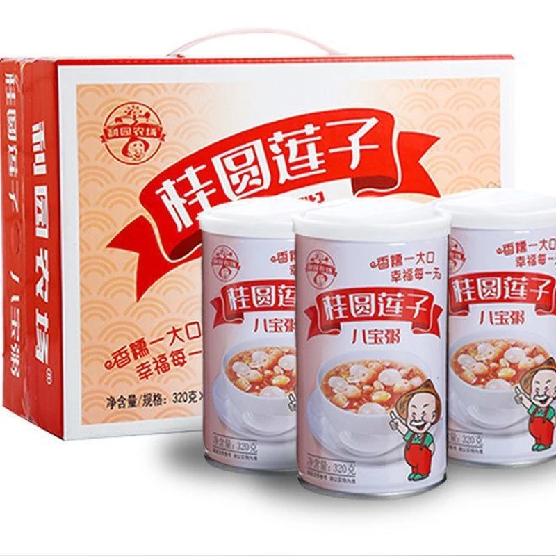 新疆包邮八宝粥早餐代餐速食粥八宝粥320g*12罐八宝粥整箱批发解